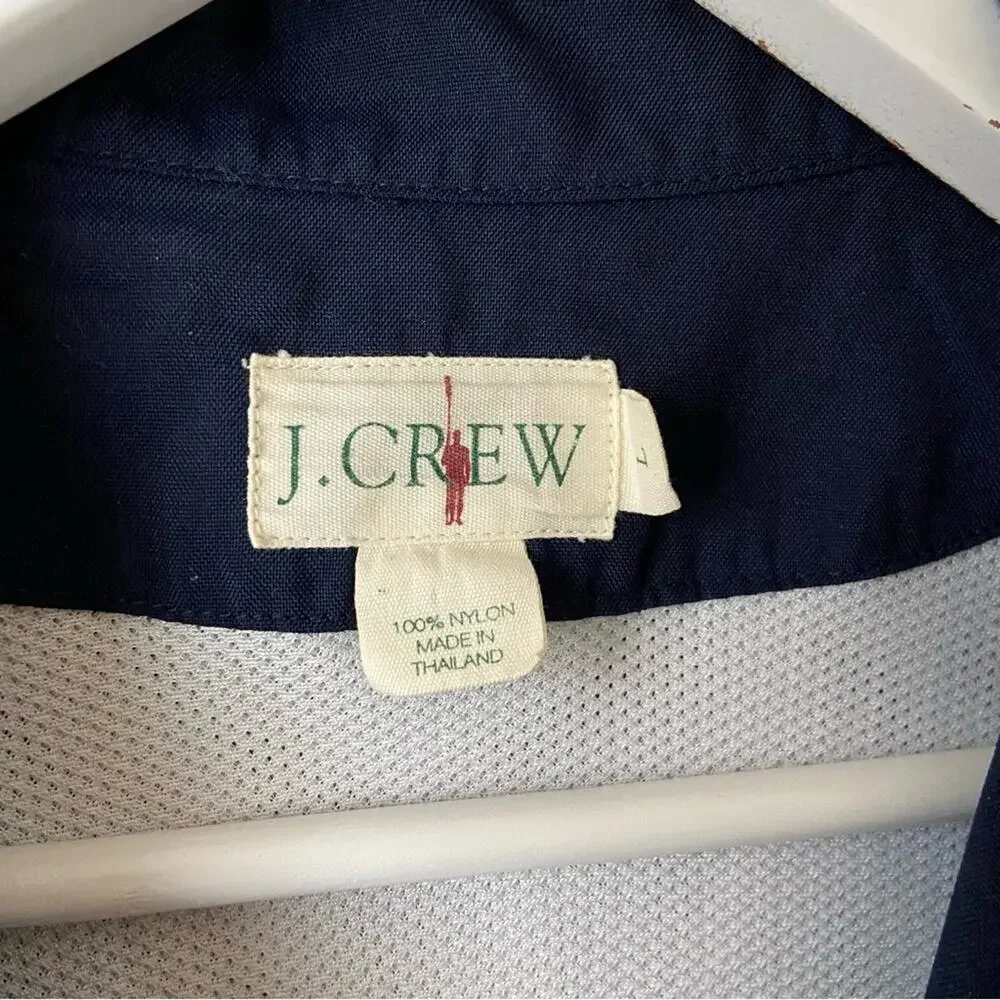 J. Crew Navy Rain Jacket Size Large
